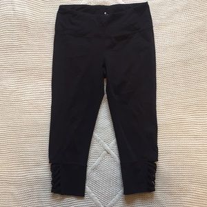 Athleta crops with laced detailing - M